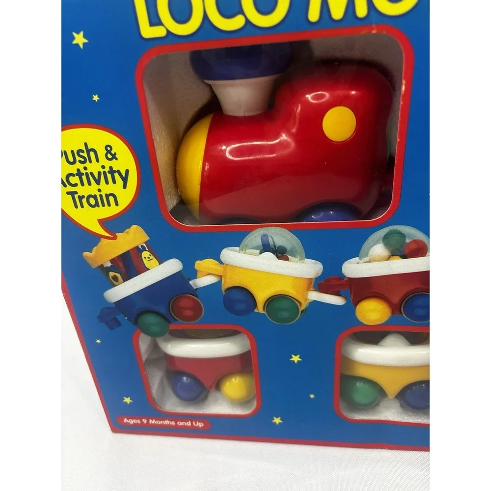 New! TOMY Loco Motion Push & Activity 5 Piece Train Baby Toy 1996 Peek-a-babe‎
